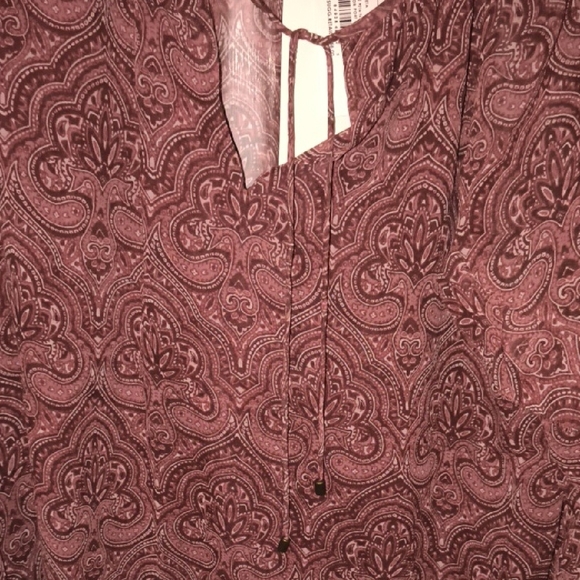 NWT Joie | 100% Silk Paisley Blouse in Rich Brown - Picture 5 of 9